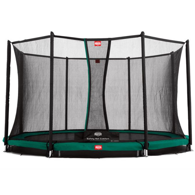 INGROUND FAVORIT 380 12.5ft Green with SAFETY NET COMFORT - BERG Regular trampolines on display - Outdoor Play Equipment