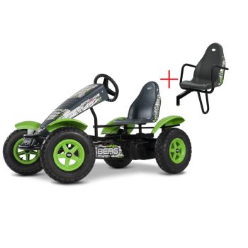 BERG X-Plore BFR including a FREE pasenger seat! other features are brake free wheel, double  ballbearing steering and Swing axle.  Suitable from 5 years to adult.