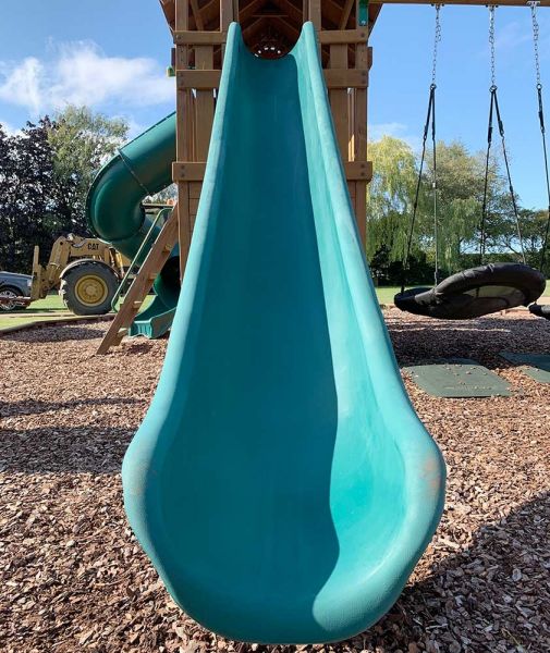 4m (14ft) Rocket slide makes a great addition for any climbing frame.